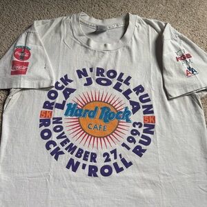Vintage Hard Rock Cafe Coke t-shirt Large 1993 single stitch Rock N' Roll 5k Run
